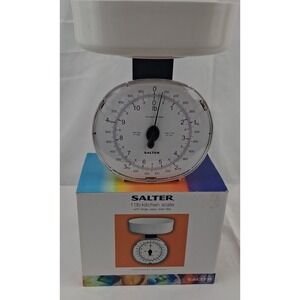 Salter 11lb Kitchen Scale White Dishwasher Safe Bowl NEW IN BOX